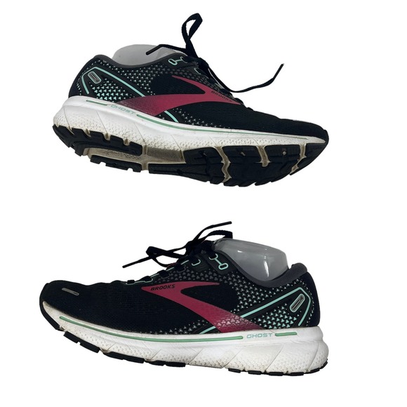 Brooks Ghost 14 Running Sneaker Black, Gray & Pink Womens‎ Size 8.5 Shoes - Picture 3 of 12